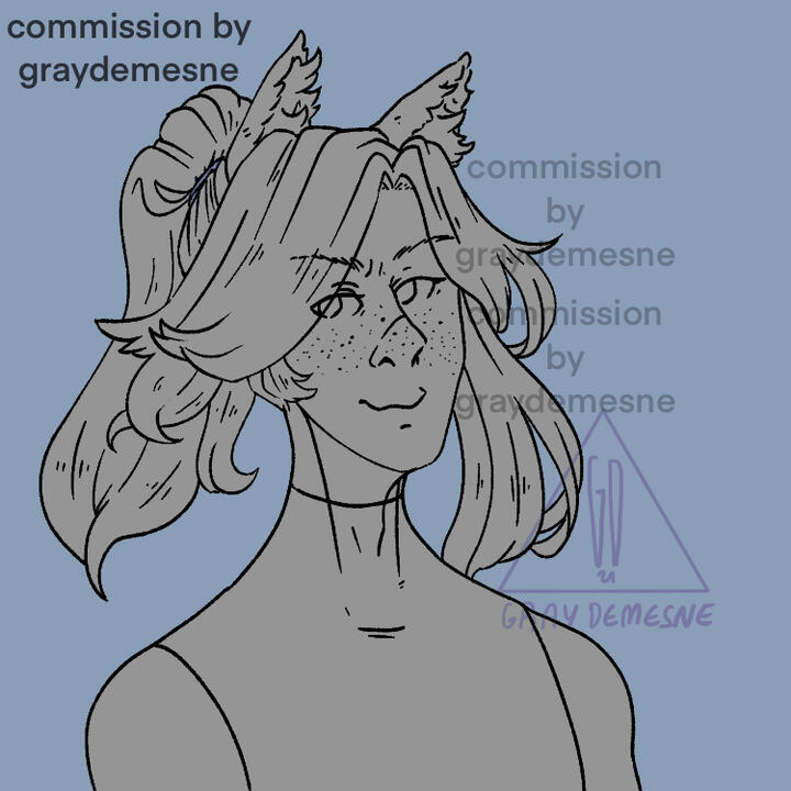 Custom line art commission, 2021. Custom line art commission, 2021.