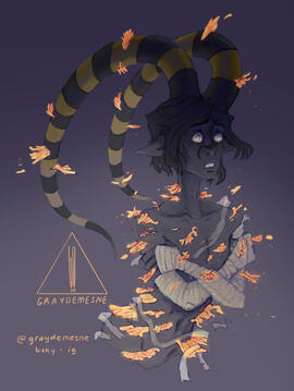 Half body illustration with some detail.